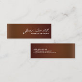 Mini Carte de visite Design d'intérieur en cuir cl (Devant / Derrière)