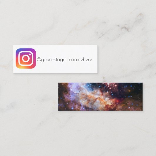 Mini carte de visite d'espace instagram (Devant / Derrière)