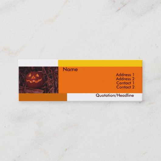 Mini Carte de visite d'Halloween (Devant)