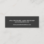 Mini Carte de visite Diagonal Diagonal Faux (Dos)