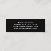 Mini Carte de visite d'impression "cuivre" moulé noir m (Dos)