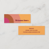 Mini Carte de visite d'inspiration rétro (Devant / Derrière)