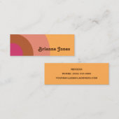 Mini Carte de visite d'inspiration rétro (Devant / Derrière)