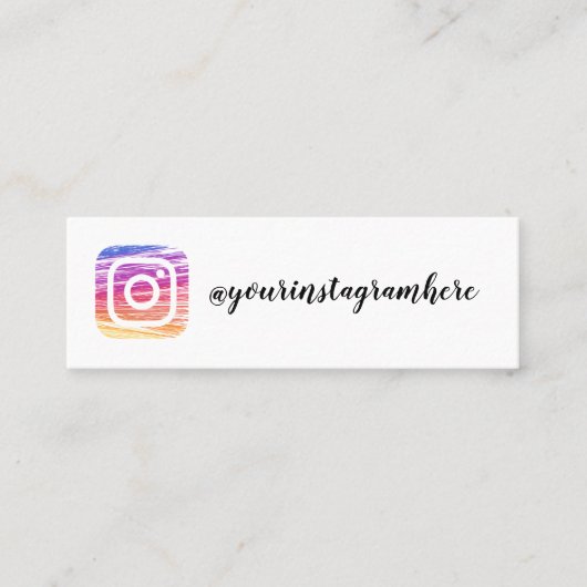 Mini carte de visite d'instagram (Devant)