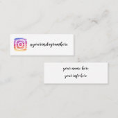 Mini carte de visite d'instagram (Devant / Derrière)
