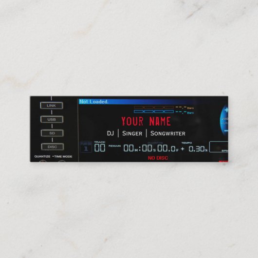 Mini Carte de visite DJ version 2 (Devant)