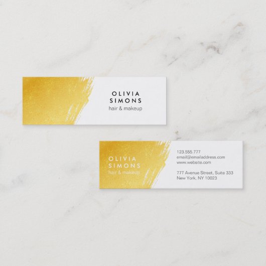 Mini Carte de visite d'or (Devant / Derrière)