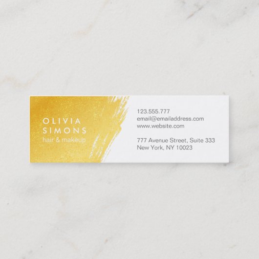 Mini Carte de visite d'or (Dos)