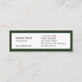 Mini carte de visite d'or de vert rose à la mode (Dos)