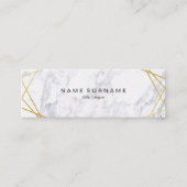 Mini carte de visite d'or géométrique moderne de (Devant)
