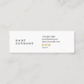 Mini carte de visite d'or géométrique moderne de (Dos)