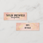 Mini carte de visite d'or rose (Devant / Derrière)