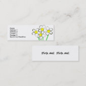 Mini Carte de visite drôle de marguerite (Devant / Derrière)