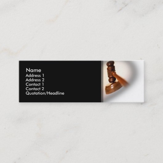 Mini Carte de visite du bureau du droit (Devant)