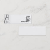 Mini Carte de visite du diagramme des yeux (Devant / Derrière)