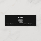 Mini Carte de visite du DJ (Dos)