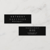 Mini Carte de visite du gestionnaire de gris pâle (Devant / Derrière)