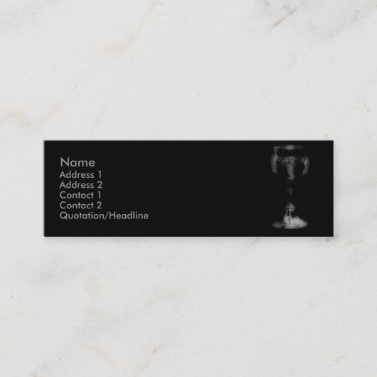 Mini Carte de visite du Saint-Graal (Devant)