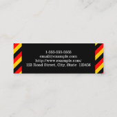 Mini Carte de visite du tuteur allemand (Dos)