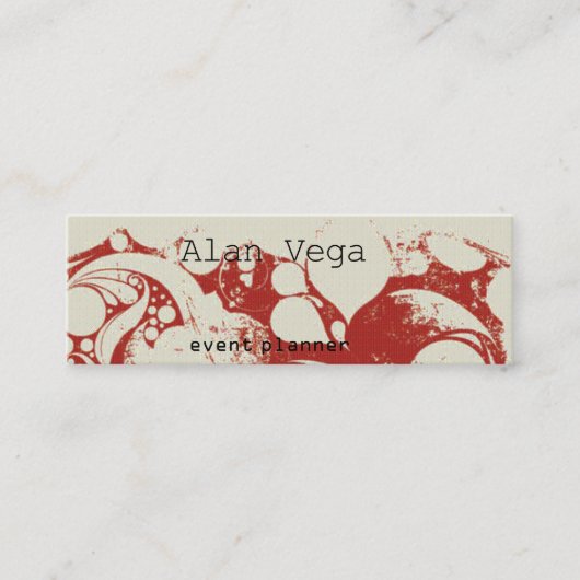 Mini Carte de visite élégant (Devant)