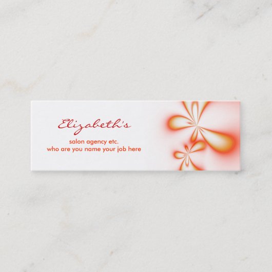 Mini carte de visite élégant (Devant)