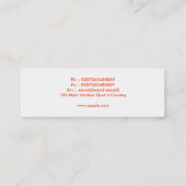 Mini carte de visite élégant (Dos)