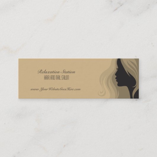 Mini Carte de visite élégant à la mode de spa de salon (Devant)