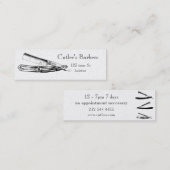 Mini Carte de visite élégant de salon de coiffure (Devant / Derrière)