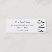 Mini Carte de visite élégant de salon de coiffure (Dos)