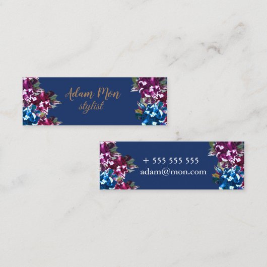 Mini Carte de visite élégant et minimal (Devant / Derrière)