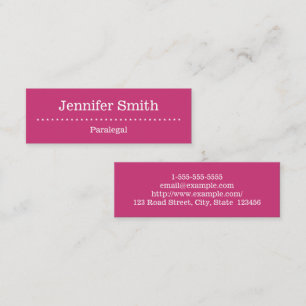 Mini Carte de visite élégant et minimal de paralégal