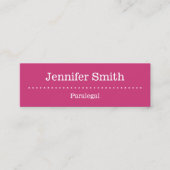 Mini Carte de visite élégant et minimal de paralégal (Devant)