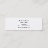 Mini Carte de visite élégant professionnel de (Dos)