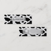 Mini Carte de visite Elegant Vache Imprimer Métal maigr (Devant / Derrière)