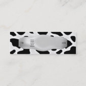 Mini Carte de visite Elegant Vache Imprimer Métal maigr (Dos)