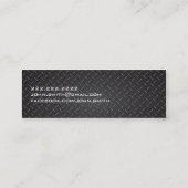 Mini Carte de visite en acier industriel d'entraîneur (Dos)