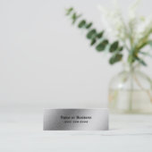 Mini Carte de visite en aluminium balayé d'effet (Debout devant)