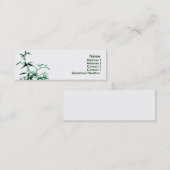 Mini Carte de visite en bambou vert (Devant / Derrière)