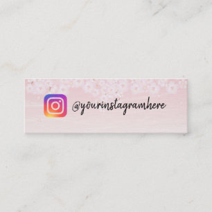 Mini carte de visite en bois cerisier en fleurs