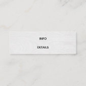 Mini carte de visite en bois cerisier en fleurs (Dos)