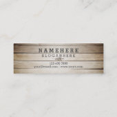 Mini Carte de visite en bois de café foncé élégant (Dos)