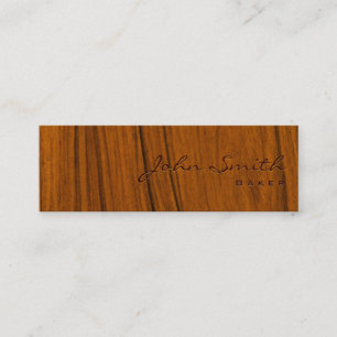 Mini Carte de visite en bois élégant de Baker de grain