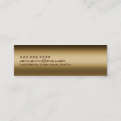 Mini Carte de visite en bronze en métal math Tutor (Dos)