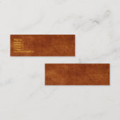 Mini Carte de visite en cuir Brown (Devant / Derrière)
