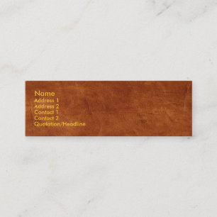 Mini Carte de visite en cuir Brown
