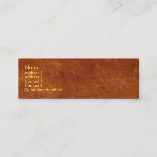 Mini Carte de visite en cuir Brown (Devant)