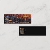 Mini Carte de visite en cuir serpent (Devant / Derrière)