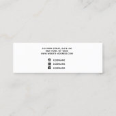 Mini Carte de visite en noir et blanc (Dos)