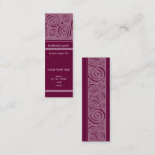 Mini Carte de visite en spirale de signet de motif (Devant / Derrière)