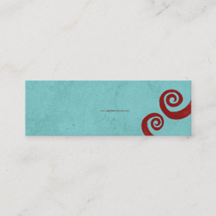 Mini carte de visite en spirale rouge
